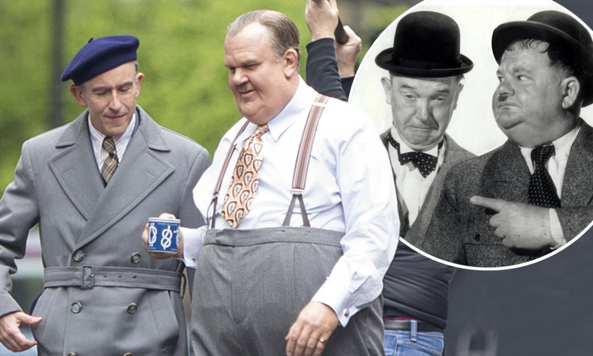 Photo of Steve Coogan and John C. Reilly bear a striking resemblance to Laurel and Hardy as they transform into the comedy duo to film biopic