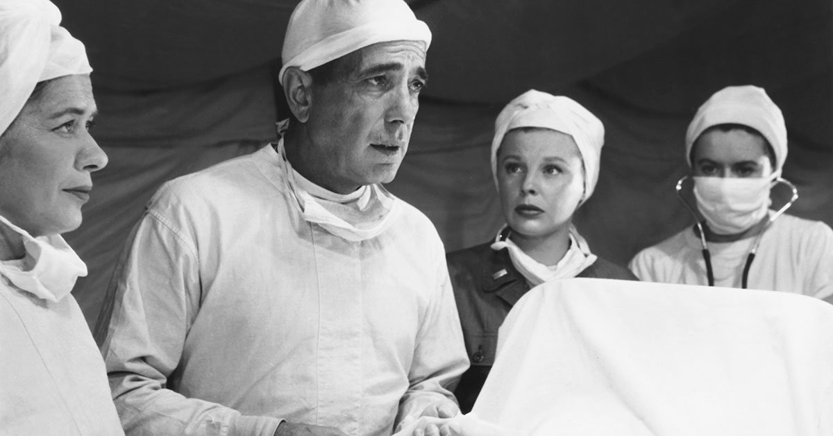 Photo of Humphrey Bogart made a MASH movie during the actual Korean War